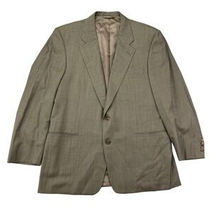 Hickey Freeman Grassfield's Tan 100% Wool Blazer Sports Coat US Size 42R READ